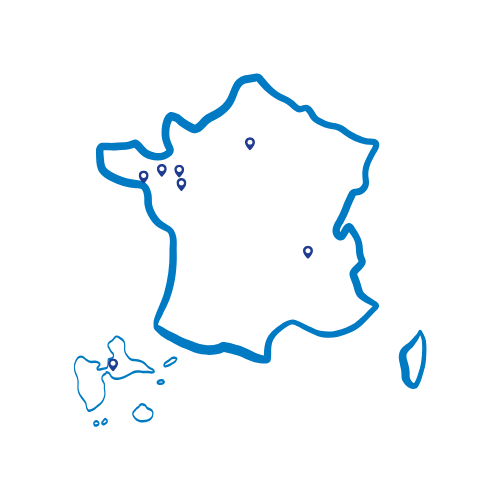 Carte implantation des campus ESUP